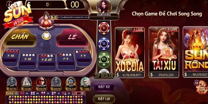 Game cung cấp rất nhiều cửa cược thú vị 