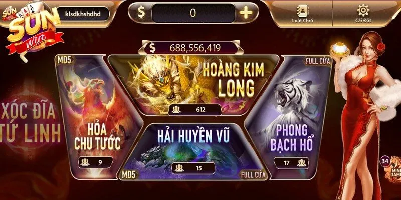 Xóc đĩa tứ linh là phiên bản nâng cấp của trò chơi xóc đĩa quen thuộc